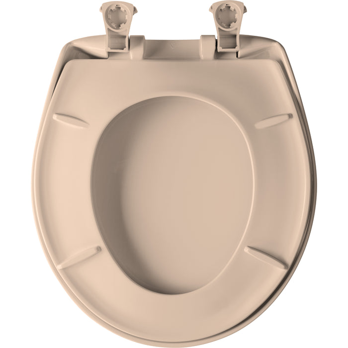 Bemis 200SLOWT Classic Colors® Round Plastic Toilet Seat Featuring Stay·Tite® Seat Fastening System™, Whisper·Close®, and Easy·Clean® - Desert Bloom