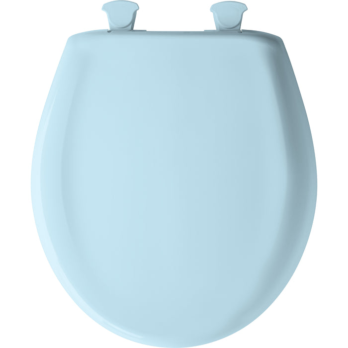 Bemis 200SLOWT Classic Colors® Round Plastic Toilet Seat Featuring Stay·Tite® Seat Fastening System™, Whisper·Close®, and Easy·Clean® - Dresden Blue