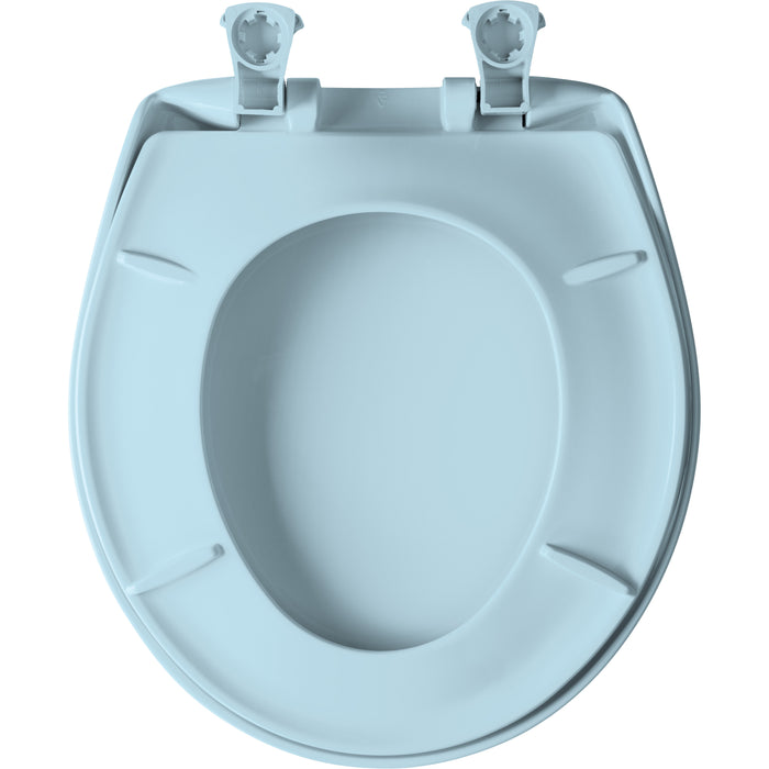 Bemis 200SLOWT Classic Colors® Round Plastic Toilet Seat Featuring Stay·Tite® Seat Fastening System™, Whisper·Close®, and Easy·Clean® - Dresden Blue