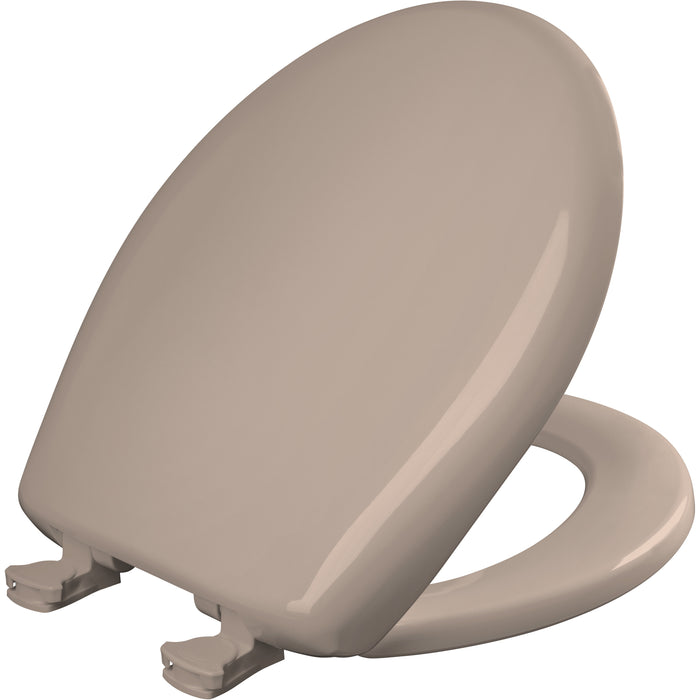 Bemis 200SLOWT Classic Colors® Round Plastic Toilet Seat Featuring Stay·Tite® Seat Fastening System™, Whisper·Close®, and Easy·Clean® - Fawn Beige