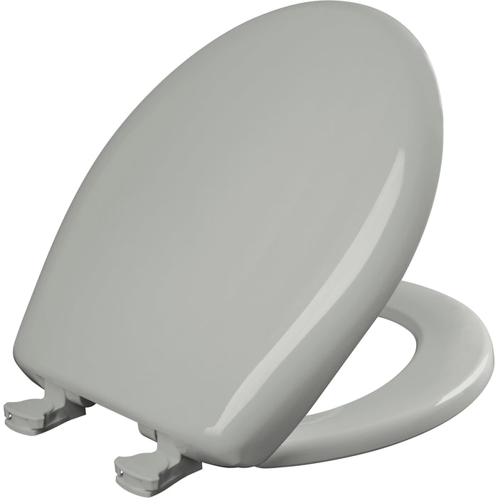 Bemis 200SLOWT Classic Colors® Round Plastic Toilet Seat Featuring Stay·Tite® Seat Fastening System™, Whisper·Close®, and Easy·Clean® - Ice Grey