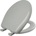 Bemis 200SLOWT Classic Colors® Round Plastic Toilet Seat Featuring Stay·Tite® Seat Fastening System™, Whisper·Close®, and Easy·Clean® - Ice Grey