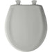 Bemis 200SLOWT Classic Colors® Round Plastic Toilet Seat Featuring Stay·Tite® Seat Fastening System™, Whisper·Close®, and Easy·Clean® - Ice Grey
