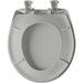 Bemis 200SLOWT Classic Colors® Round Plastic Toilet Seat Featuring Stay·Tite® Seat Fastening System™, Whisper·Close®, and Easy·Clean® - Ice Grey
