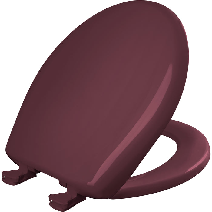 Bemis 200SLOWT Classic Colors® Round Plastic Toilet Seat Featuring Stay·Tite® Seat Fastening System™, Whisper·Close®, and Easy·Clean® - Loganberry