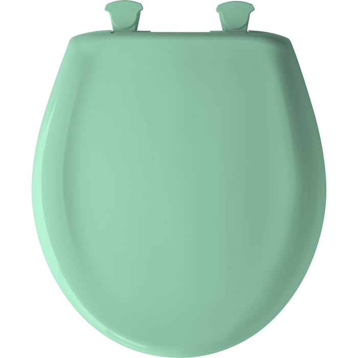 Bemis 200SLOWT Classic Colors® Round Plastic Toilet Seat Featuring Stay·Tite® Seat Fastening System™, Whisper·Close®, and Easy·Clean® - Ming Green