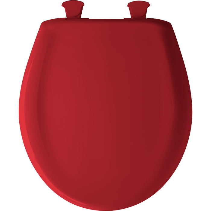 Bemis 200SLOWT Classic Colors® Round Plastic Toilet Seat Featuring Stay·Tite® Seat Fastening System™, Whisper·Close®, and Easy·Clean® - Red