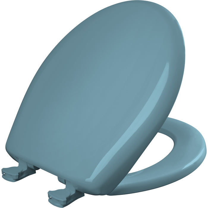 Bemis 200SLOWT Classic Colors® Round Plastic Toilet Seat Featuring Stay·Tite® Seat Fastening System™, Whisper·Close®, and Easy·Clean® - Regency Blue