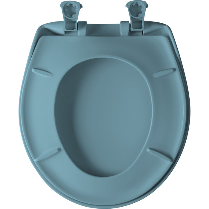Bemis 200SLOWT Classic Colors® Round Plastic Toilet Seat Featuring Stay·Tite® Seat Fastening System™, Whisper·Close®, and Easy·Clean® - Regency Blue