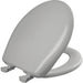 Bemis 200SLOWT Classic Colors® Round Plastic Toilet Seat Featuring Stay·Tite® Seat Fastening System™, Whisper·Close®, and Easy·Clean® - Silver