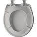 Bemis 200SLOWT Classic Colors® Round Plastic Toilet Seat Featuring Stay·Tite® Seat Fastening System™, Whisper·Close®, and Easy·Clean® - Silver