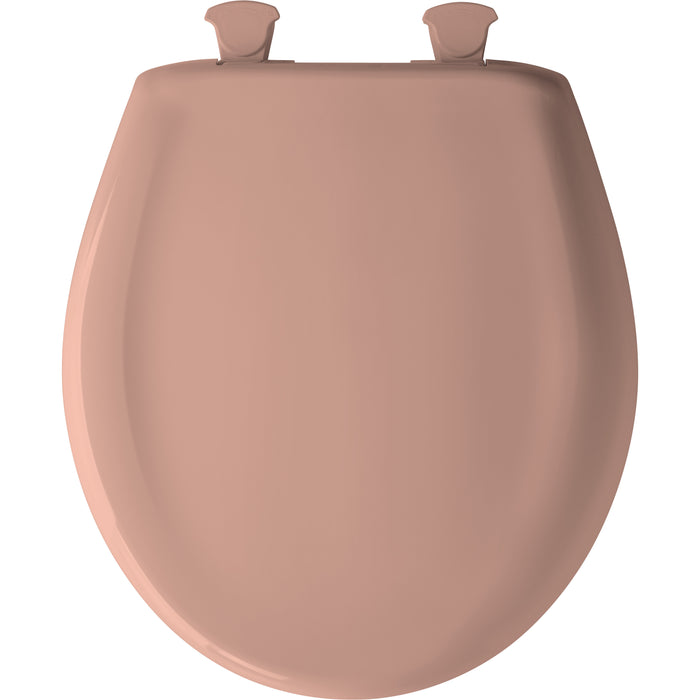 Bemis 200SLOWT Classic Colors® Round Plastic Toilet Seat Featuring Stay·Tite® Seat Fastening System™, Whisper·Close®, and Easy·Clean® - Wild Rose