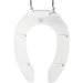 Bemis 2155CT Church Elongated Open Front Less Cover Commercial Plastic Toilet Seat in White with Stay·Tite® Commercial Fastening System™, DuraGuard® and Check Hinges - White