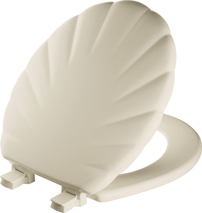 Bemis 22ECA Mayfair by Bemis Shell™ Round Enameled Wood Toilet Seat Featuring Stay·Tite® Seat Fastening System™ and Easy·Clean® - Bone