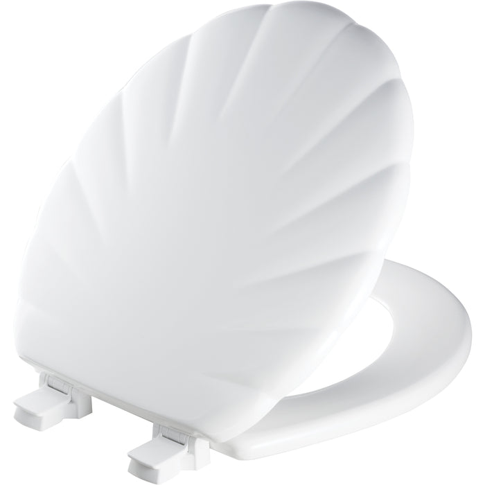 Bemis 22ECA Mayfair by Bemis Shell™ Round Enameled Wood Toilet Seat Featuring Stay·Tite® Seat Fastening System™ and Easy·Clean® - White