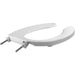 Bemis 255SSC Church Elongated Plastic Toilet Seat in White with Self-Sustaining Check Hinges - White