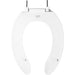 Bemis 255SSC Church Elongated Plastic Toilet Seat in White with Self-Sustaining Check Hinges - White