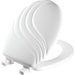 Bemis 27ECA Mayfair by Bemis Swirl™ Round Enameled Wood Swirl Design Toilet Seat in White with Stay·Tite® Seat Fastening System™ and Easy·Clean® - White