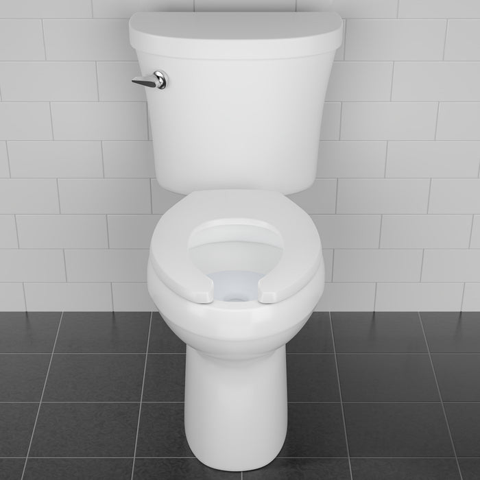 Bemis 295SSCT Church Elongated Open Front Less Cover Commercial Plastic Toilet Seat with Stay·Tite® Commercial Fastening System™ and Self-Sustaining Check Hinges - White