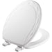 Bemis 34ECA Mayfair by Bemis Ivy™ Round Enameled Wood Ivy Design Toilet Seat in White with Stay·Tite® Seat Fastening System™ and Easy·Clean® - White