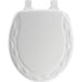 Bemis 34ECA Mayfair by Bemis Ivy™ Round Enameled Wood Ivy Design Toilet Seat in White with Stay·Tite® Seat Fastening System™ and Easy·Clean® - White