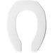 Bemis 3L2155T Elongated Open Front Less Cover Medic-Aid® 3" Lift Plastic Toilet Seat in White with Stay·Tite® Commercial Fastening System™, DuraGuard®, and Super·Grip® Bumpers - White