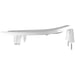Bemis 3L2155T Elongated Open Front Less Cover Medic-Aid® 3" Lift Plastic Toilet Seat in White with Stay·Tite® Commercial Fastening System™, DuraGuard®, and Super·Grip® Bumpers - White