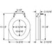 Bemis 4LRT Round Plastic Closed Front Less Cover with Stay·Tite® Commercial Fastening System™ - Dimensions