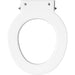 Bemis 4LRT Round Plastic Closed Front Less Cover with Stay·Tite® Commercial Fastening System™ - White