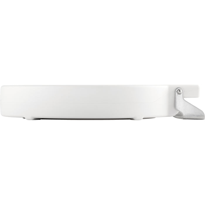 Bemis 4LRT Round Plastic Closed Front Less Cover with Stay·Tite® Commercial Fastening System™ - White