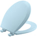 Bemis 500EC Round Enameled Wood Closed Front with Cover Featuring Easy·Clean® Hinges - Dresden Blue