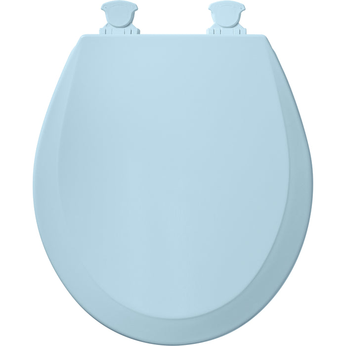 Bemis 500EC Round Enameled Wood Closed Front with Cover Featuring Easy·Clean® Hinges - Dresden Blue