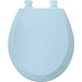 Bemis 500EC Round Enameled Wood Closed Front with Cover Featuring Easy·Clean® Hinges - Dresden Blue