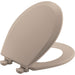 Bemis 500EC Round Enameled Wood Closed Front with Cover Featuring Easy·Clean® Hinges - Fawn Beige
