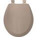 Bemis 500EC Round Enameled Wood Closed Front with Cover Featuring Easy·Clean® Hinges - Fawn Beige