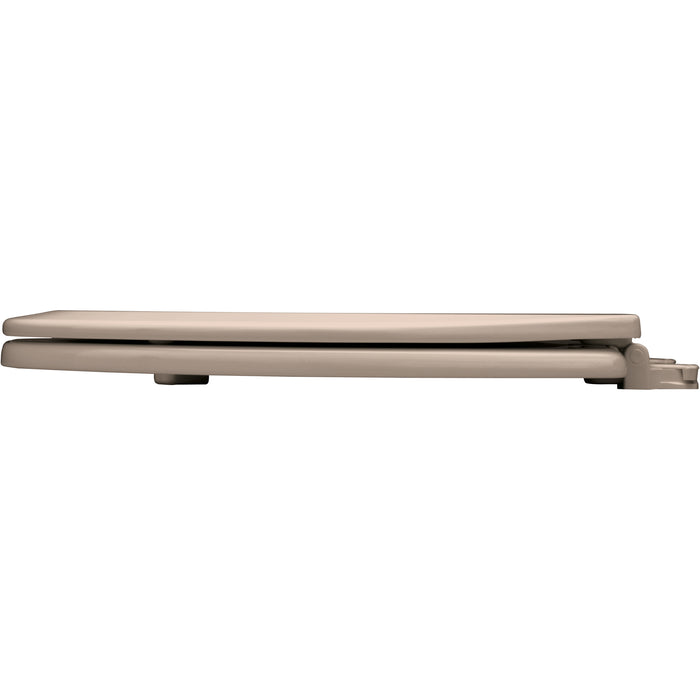 Bemis 500EC Round Enameled Wood Closed Front with Cover Featuring Easy·Clean® Hinges - Fawn Beige