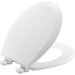 Bemis 500EC Round Enameled Wood Closed Front with Cover Featuring Easy·Clean® Hinges - White