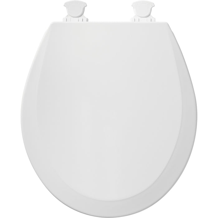 Bemis 500EC Round Enameled Wood Closed Front with Cover Featuring Easy·Clean® Hinges - White