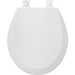 Bemis 500EC Round Enameled Wood Closed Front with Cover Featuring Easy·Clean® Hinges - White