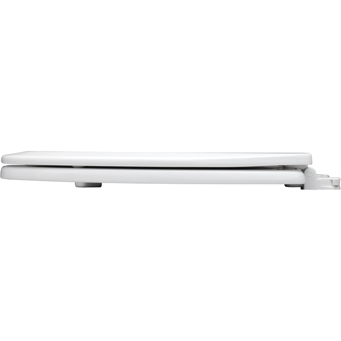 Bemis 500EC Round Enameled Wood Closed Front with Cover Featuring Easy·Clean® Hinges - White