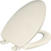Bemis 585EC Church Elongated Enameled Wood Toilet Seat with Easy·Clean® Hinges - Biscuit