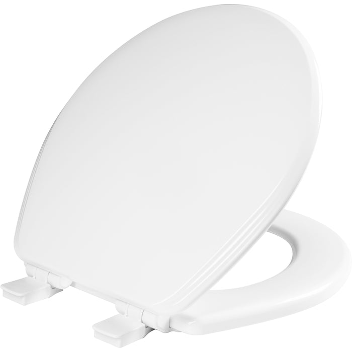 Bemis 600E4 Ashland™ Round Enameled Wood Toilet Seat in White Featuring Stay·Tite® Seat Fastening System™, Whisper·Close®, Easy·Clean®, and Precision·Fit® - White