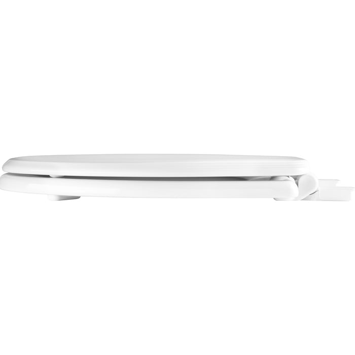 Bemis 600E4 Ashland™ Round Enameled Wood Toilet Seat in White Featuring Stay·Tite® Seat Fastening System™, Whisper·Close®, Easy·Clean®, and Precision·Fit® - White