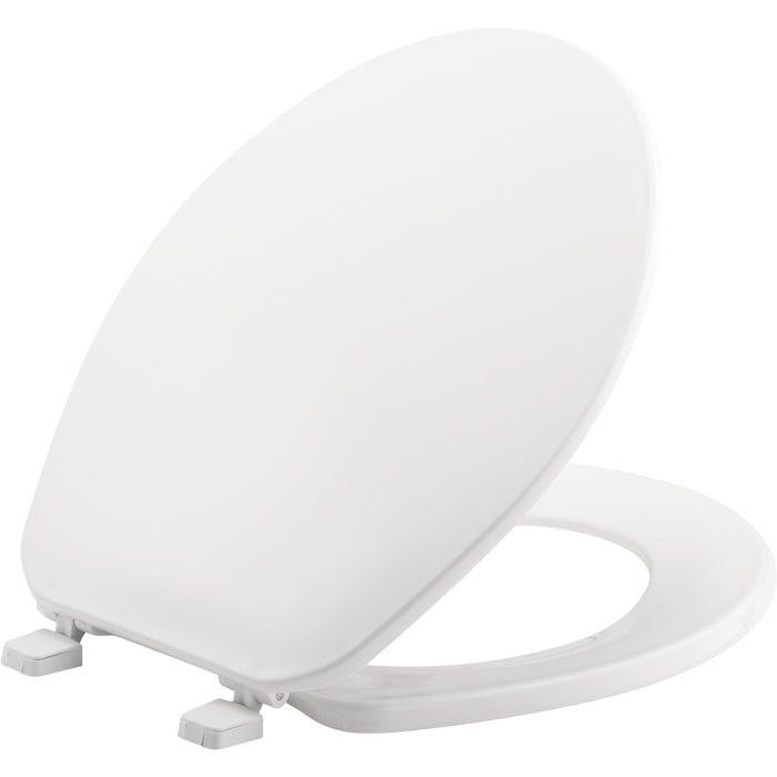 Bemis 70 Round Plastic Closed Front with Cover Toilet Seat with Top·Tite® Hinges - White