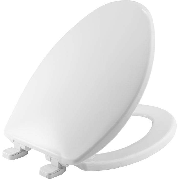 Bemis 7300SL Elongated Hospitality Plastic Toilet Seat in White with Stay·Tite® Seat Fastening System™ and Whisper·Close® - White