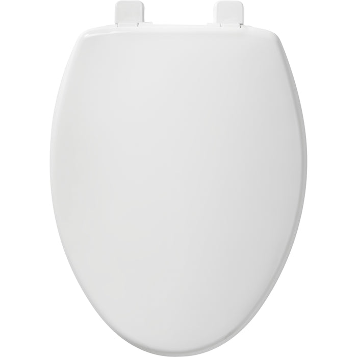 Bemis 7300SL Elongated Hospitality Plastic Toilet Seat in White with Stay·Tite® Seat Fastening System™ and Whisper·Close® - White