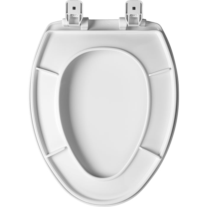 Bemis 7300SL Elongated Hospitality Plastic Toilet Seat in White with Stay·Tite® Seat Fastening System™ and Whisper·Close® - White
