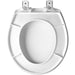Bemis 730SL Round Hospitality Plastic Toilet Seat in White with Stay·Tite® Seat Fastening System™ and Whisper·Close® - White
