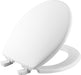 Bemis 730SLEC Round Plastic Toilet Seat in White Featuring Easy·Clean® and Whisper·Close® - White