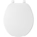 Bemis 75 Round Plastic Open Front with Cover Toilet Seat with Top·Tite® Hinges - White